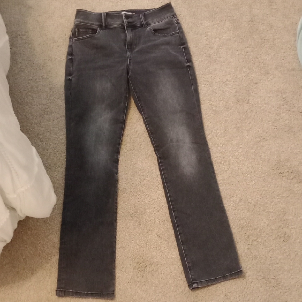 CAbi Women's Gray Straight Leg Jeans